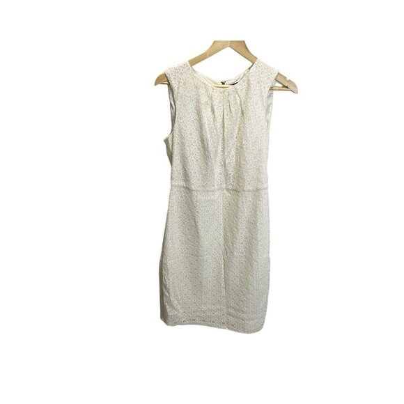 Tahari Dresses & Skirts - Tahari Cream Lace Sleeveless Mini Dress US8 Zip Back A-line Lined Classic